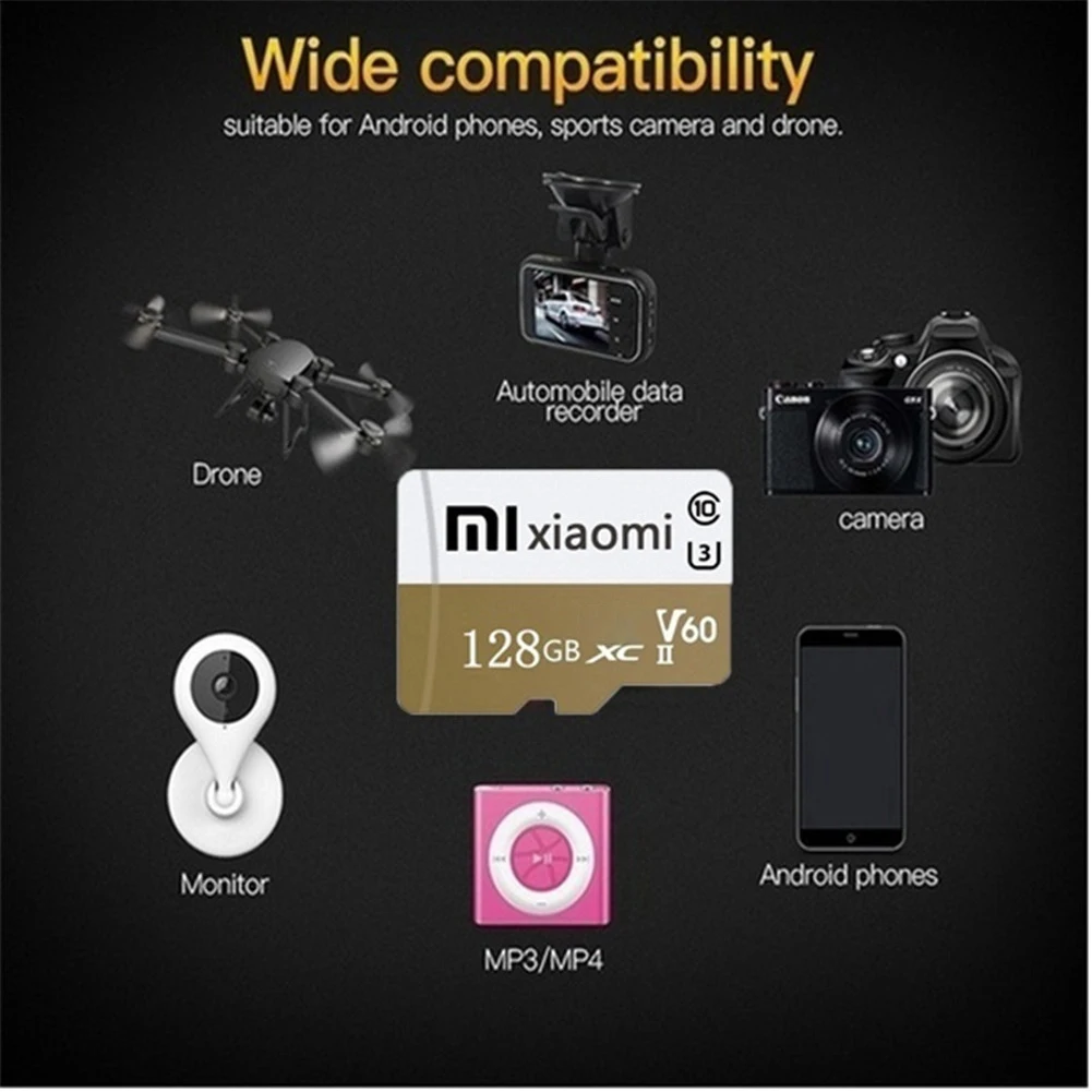 Xiaomi High Speed Class 10 Micro TF Sd Card 128GB 1TB SD Memory Cards 512GB 64GB TF Flash Sd Card 256GB For Phone Camera Tablet images - 6