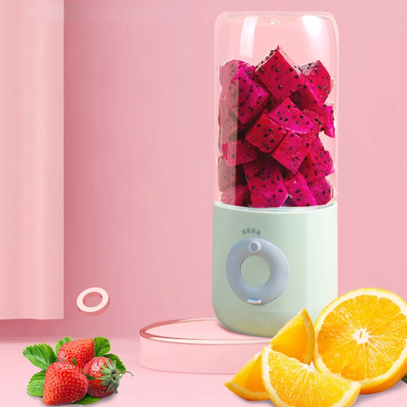 

500ML Juicer Portable Smoothie Blender Cup Six knife Mini USB Blenders Wireless Press Charging Manual Juicers Cup