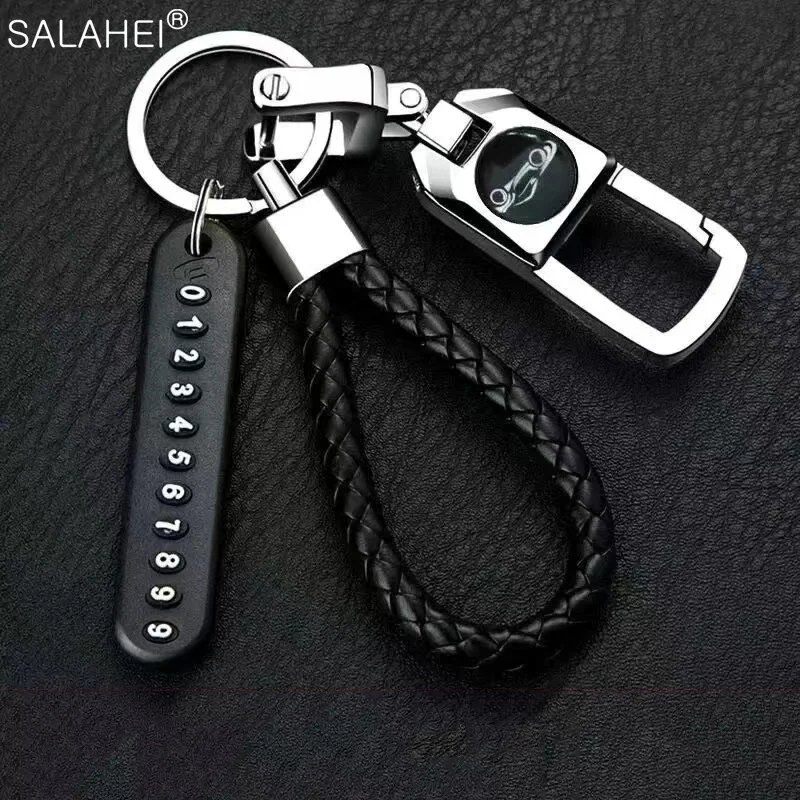 

Anti-lost Car Keychain Phone Number Card Keyring For Men Creative Gift Keyfob For Sports Car Auto Internal Accessories Universal