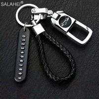 anti lost car keychain phone number card keyring for men creative gift keyfob for sports car auto internal accessories universal