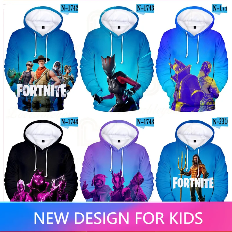 Толстовка Fortnite для детей от 8 до 19 лет мультяшный топ в стиле Королевская битва