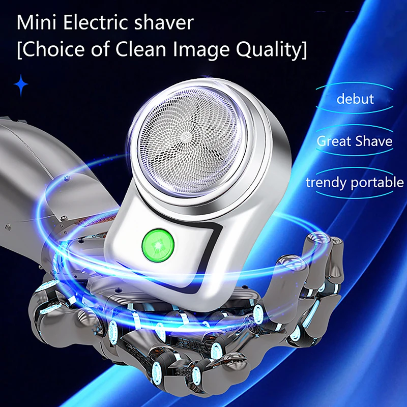 

Мужская электрическая мини-бритва, портативная бритва карманного размера с зарядкой от USB, мужской триммер для бороды, моющаяся безболезненная Беспроводная дорожная бритва