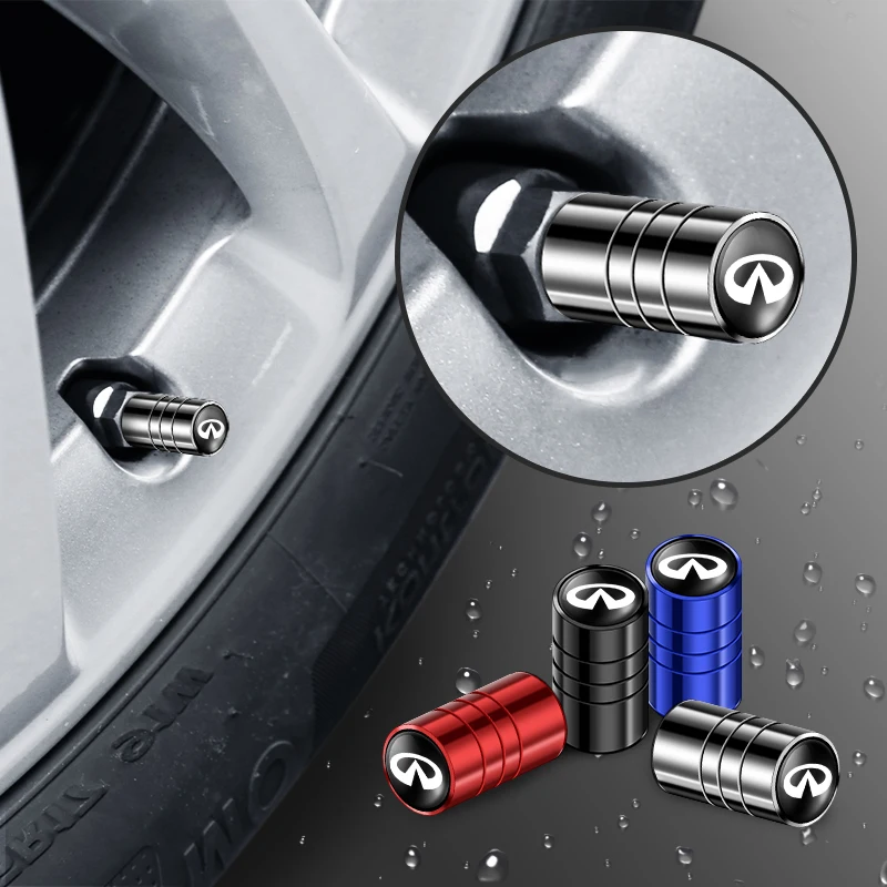 

4PCS Car Tire Air Leak-proof Valve Cap Cover Accessories for Infiniti Q50 Q50L Q30 Q70 G25 QX60 QX70 QX80 FX35 FX37 JX35 EX25