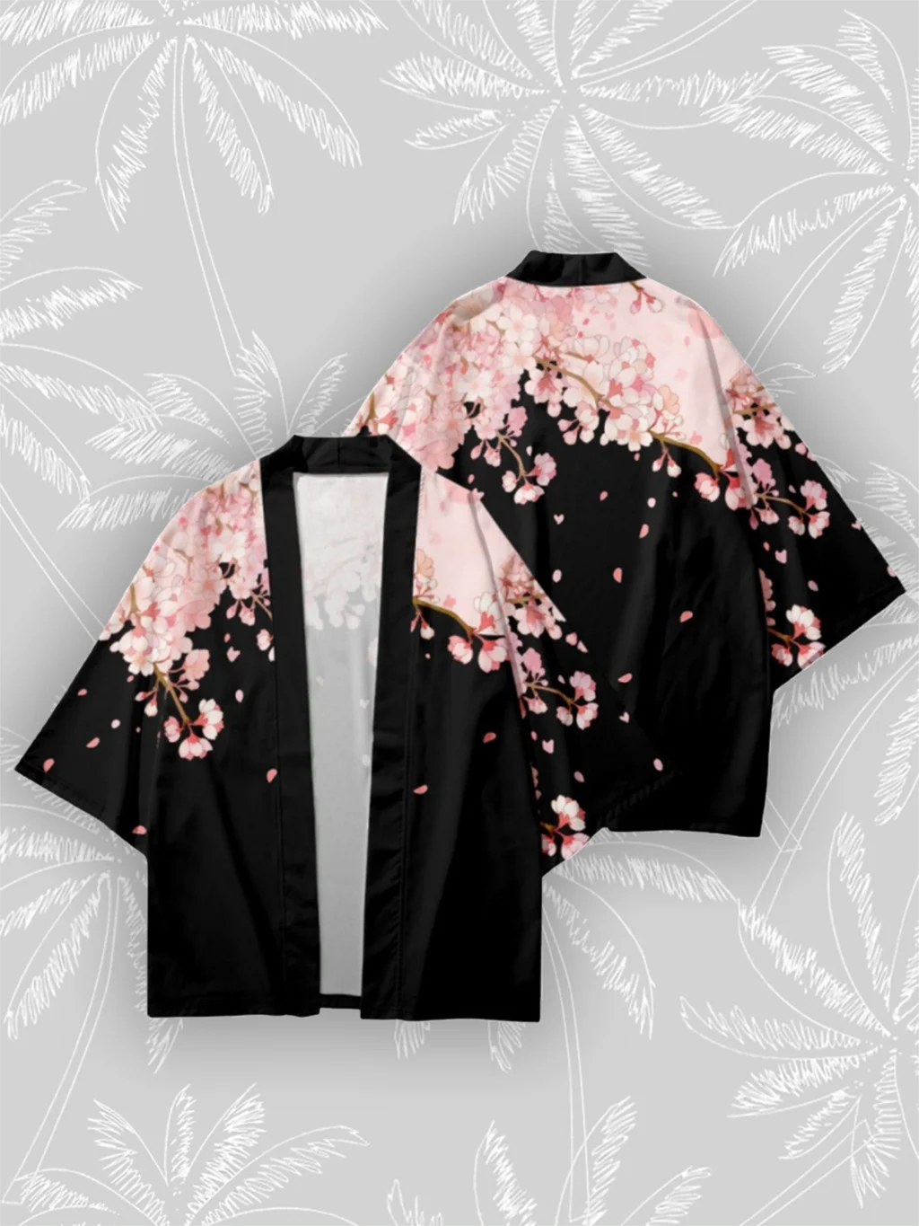 

Кимоно Sakura женское летнее, модный хаори юката для мужчин, японские пляжные Топы в стиле Харадзюку, кардиган-кимоно Hanbok, уличная одежда большого размера