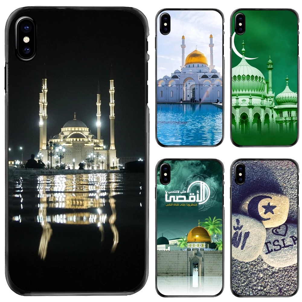 

For Apple iPhone 11 12 13 14 Pro MAX Mini 5 5S SE 6 6S 7 8 Plus 10 X XR XS Hard Phone Cover Case Islam Mosque sign