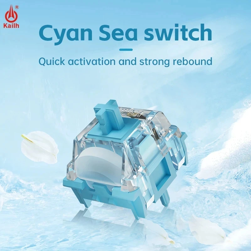 Kailh MX Cyan Sea Front Walker Индивидуальный механический переключатель клавиатуры HIFI Mahjong