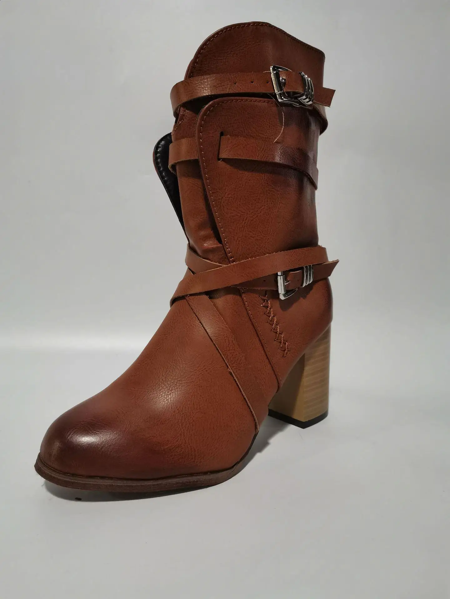 Женские резиновые сапоги Rain Med Shallow PU Slides Синтетические женские на каблуке-копыте