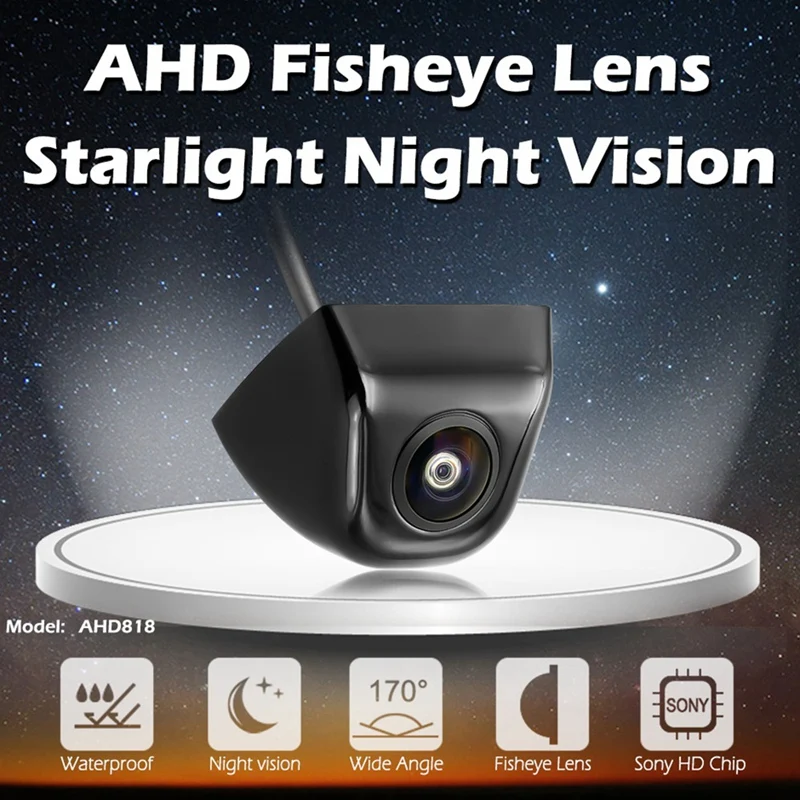

12V AHD 1080P 200W Car Camera 170 Degree Fish Eye Lens Starlight Night Vision HD Vehicle Rear View Camera Trunk Handle