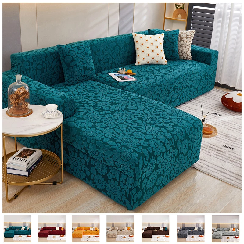 

Jacquard Fabric Sofa Cover For Living Room Armchair Slipcover New In 2022 Stretch L Shaped Corner Sofa Covers For Hotel Home