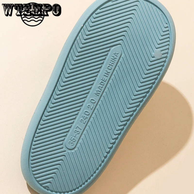 WTEMPO Women Summer Open Toe Slipper Soft Bottom Non Slip Home Shoes Thick Bottom Bathroom Outdoor Slides Wholesale Dropshipping
