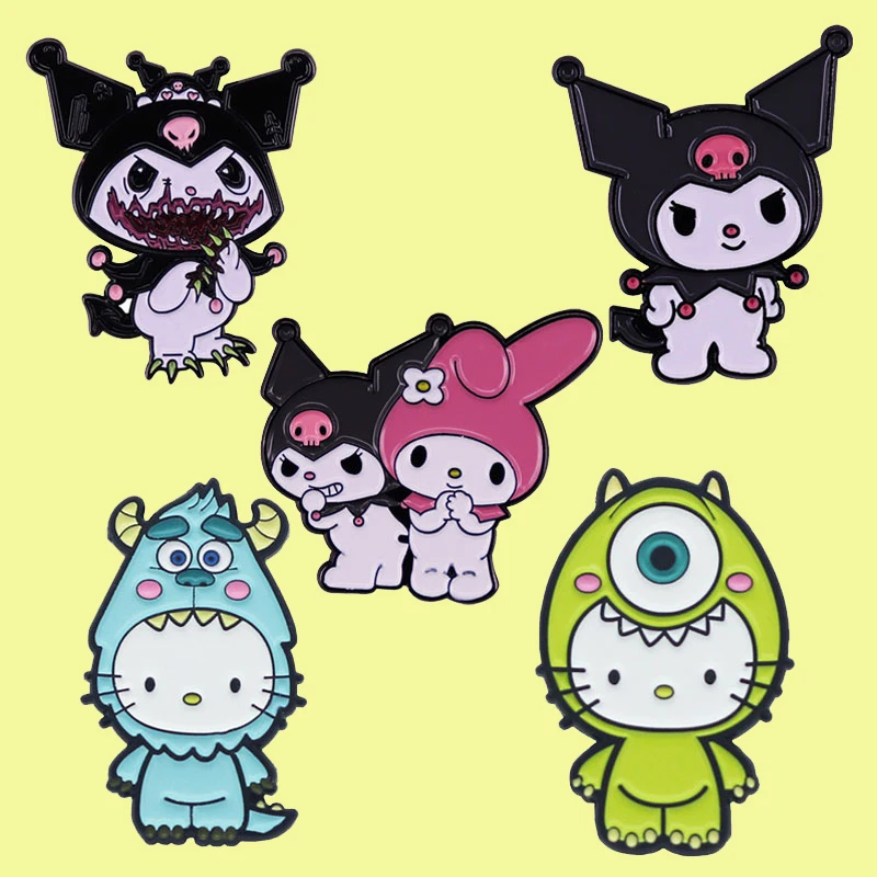 

New Funny Harajuku Cartoon Kuromis Rabbit Bunny Enamel pin Cute Brooches for Women Lapel Fashion Jewelry Accessories