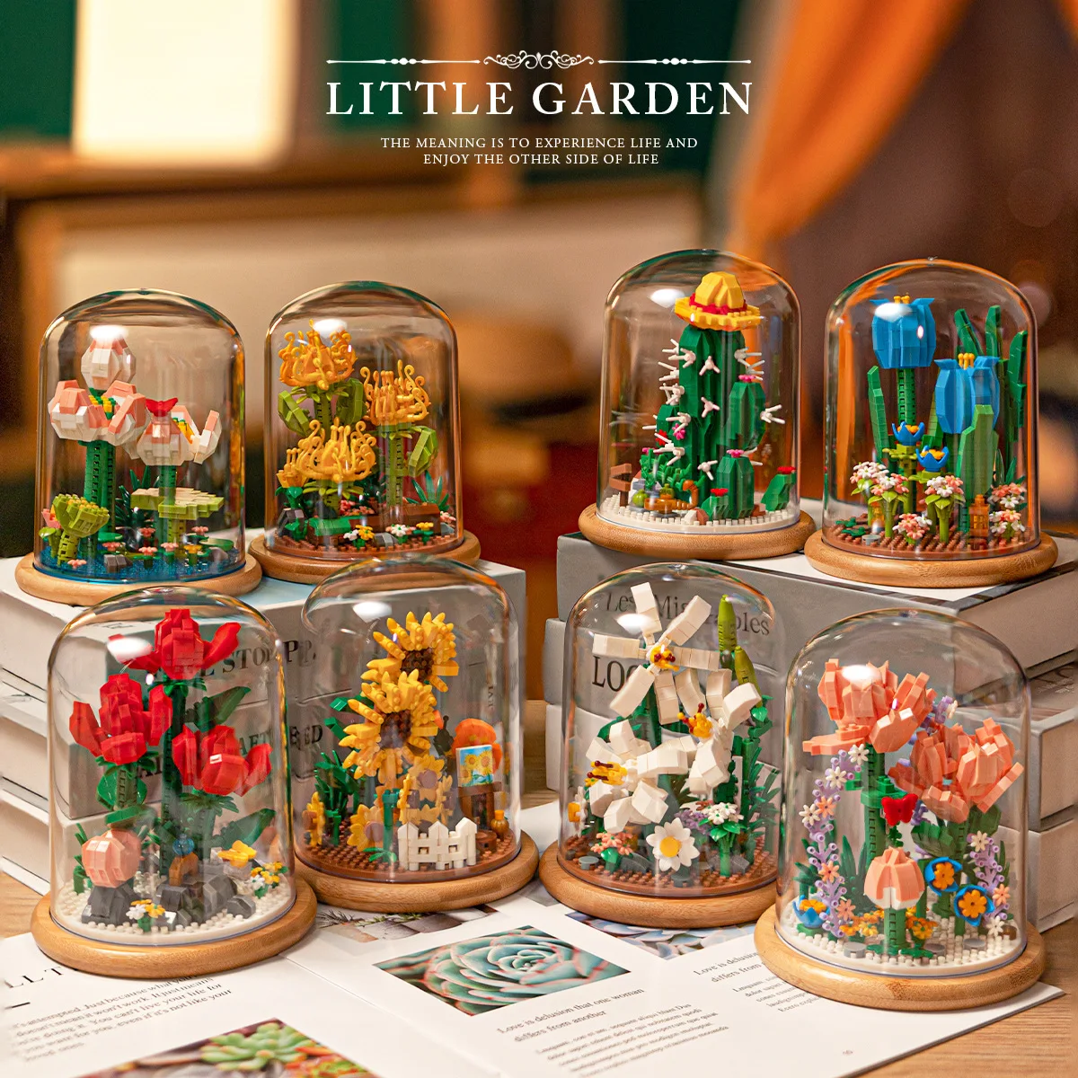 

Building Blocks Bricks DIY Flower Rose Sunflower Potted Bouquet Home Decoration Desktop Ornament Block Girl Gift Children's Toys