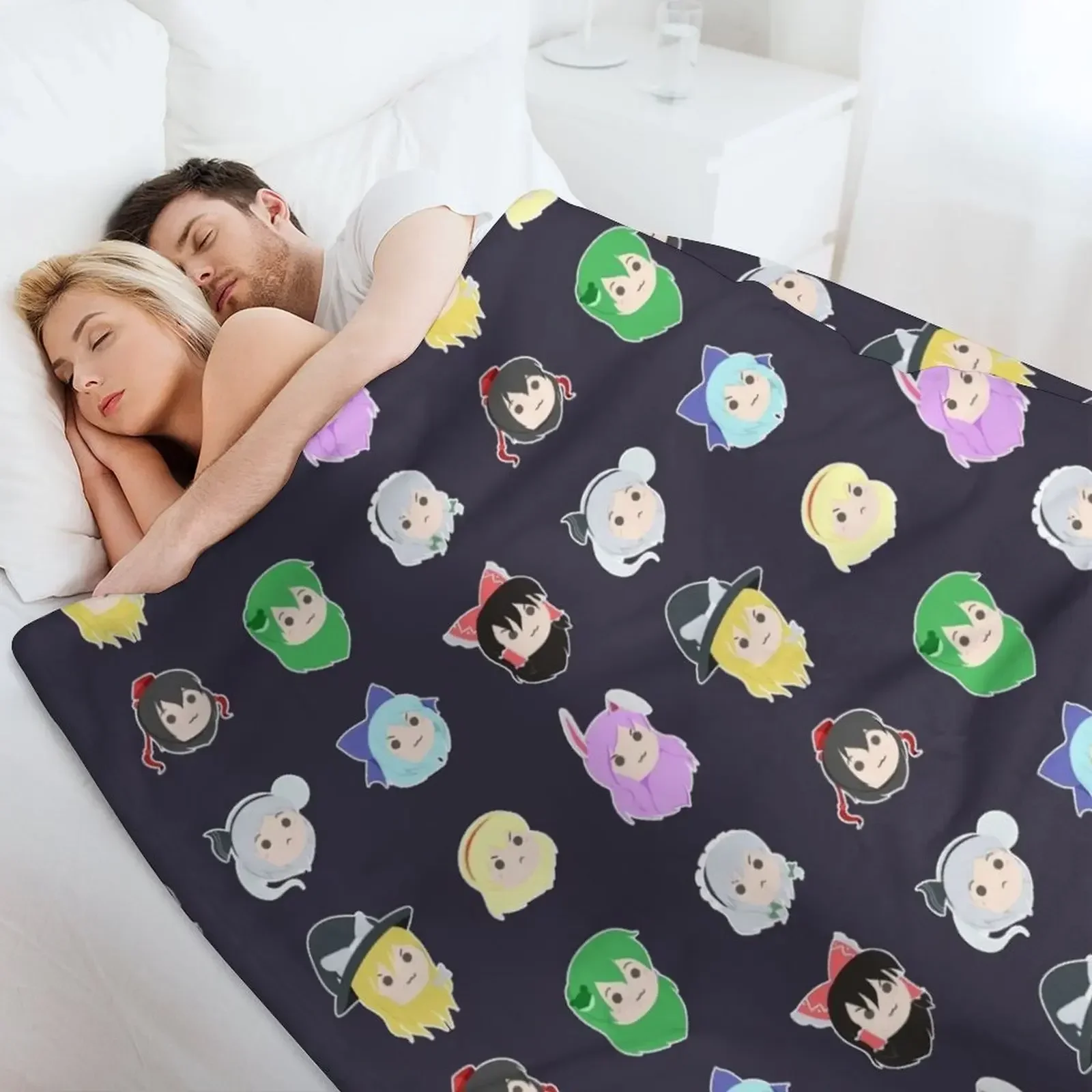 Touhou Headcuties [Estampado] (Прозрачная версия) Плед-одеяло в клетку Детский диван Пледы