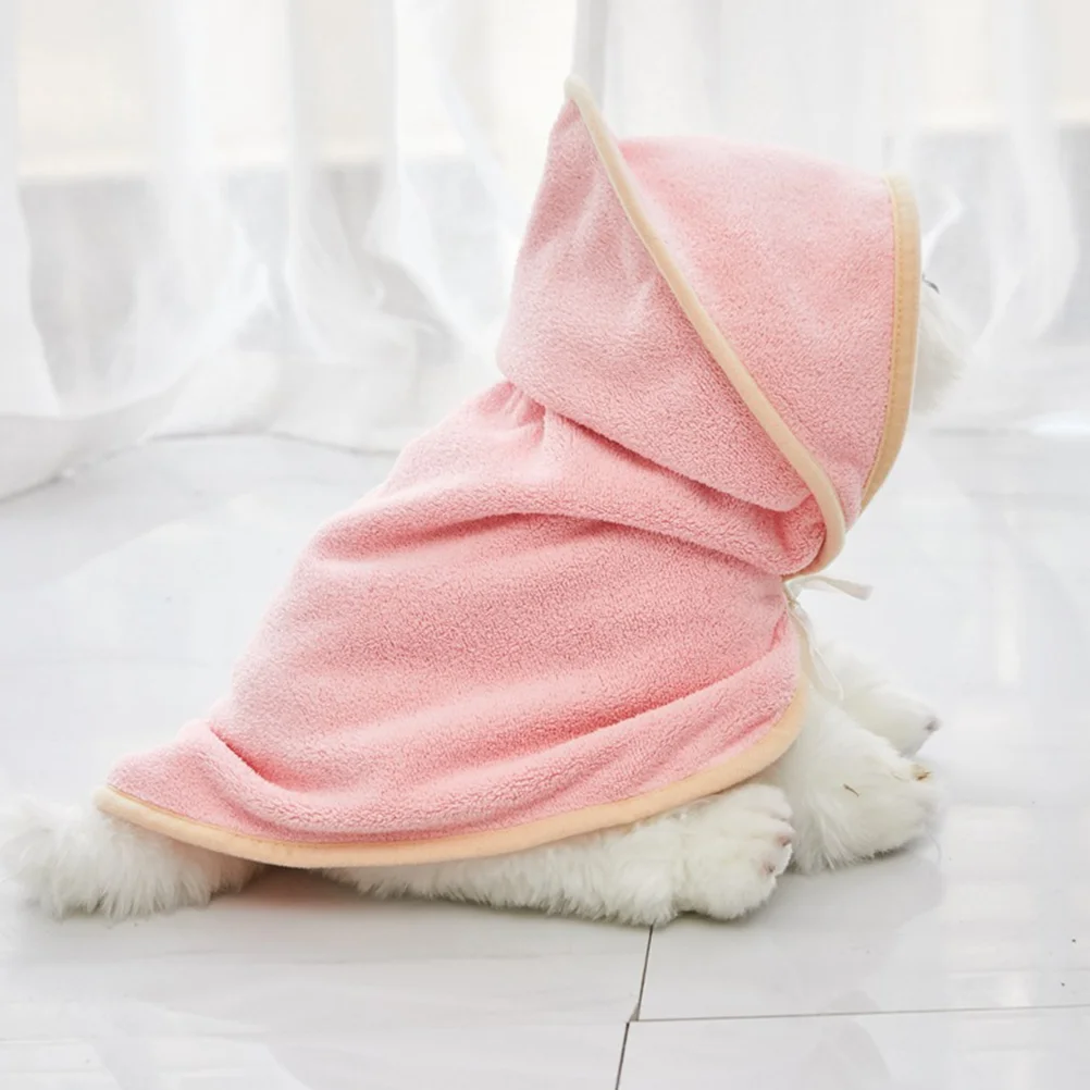 

Pet Towelling Robe Supple Dog Bath Towel Absorbent Fast Drying Pet Bathrobe