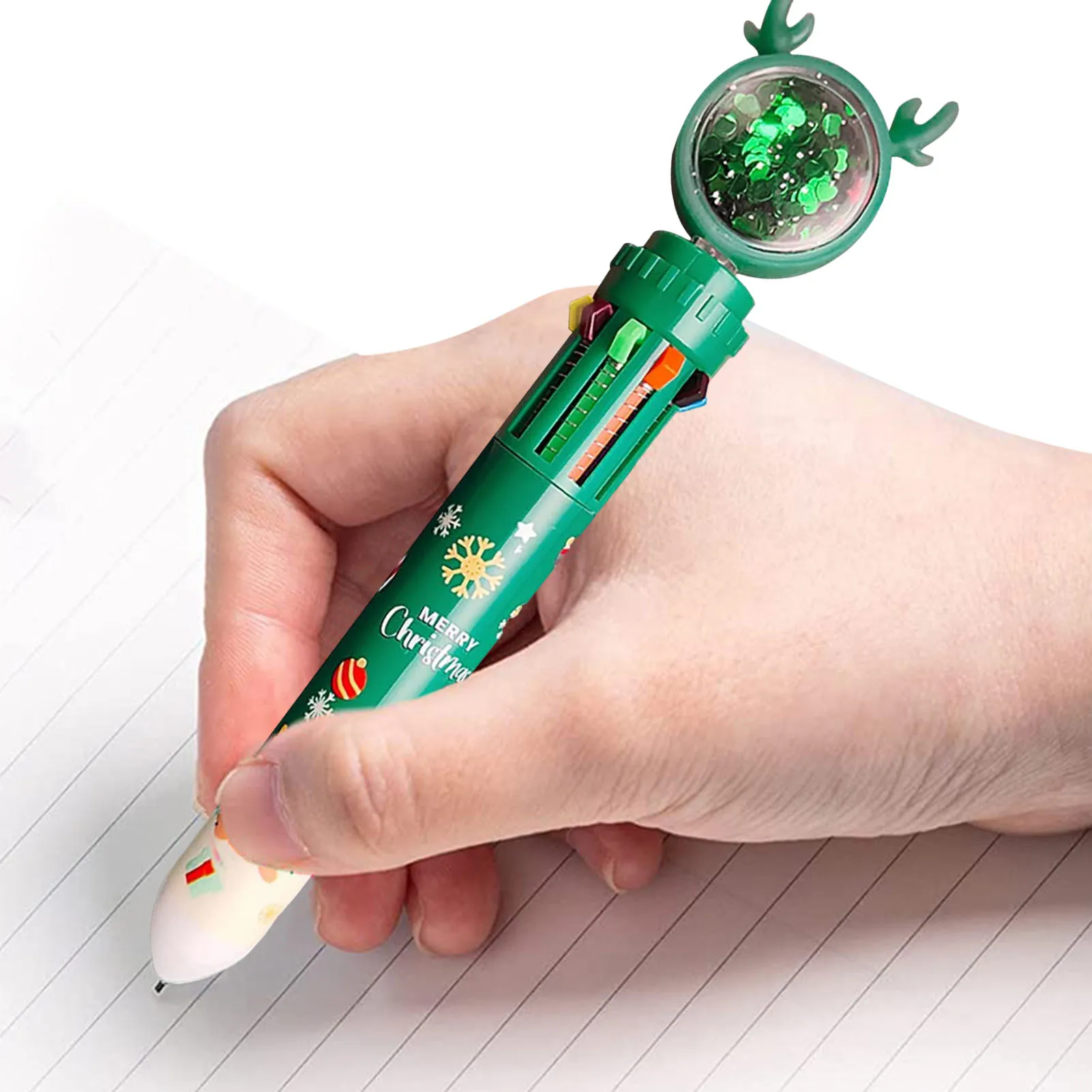 

Подарок олень Счастливого Рождества начальной школы канцелярские принадлежности Санта-Клаус Рождественский олень Снеговик Рождественская шариковая ручка 0,5 мм