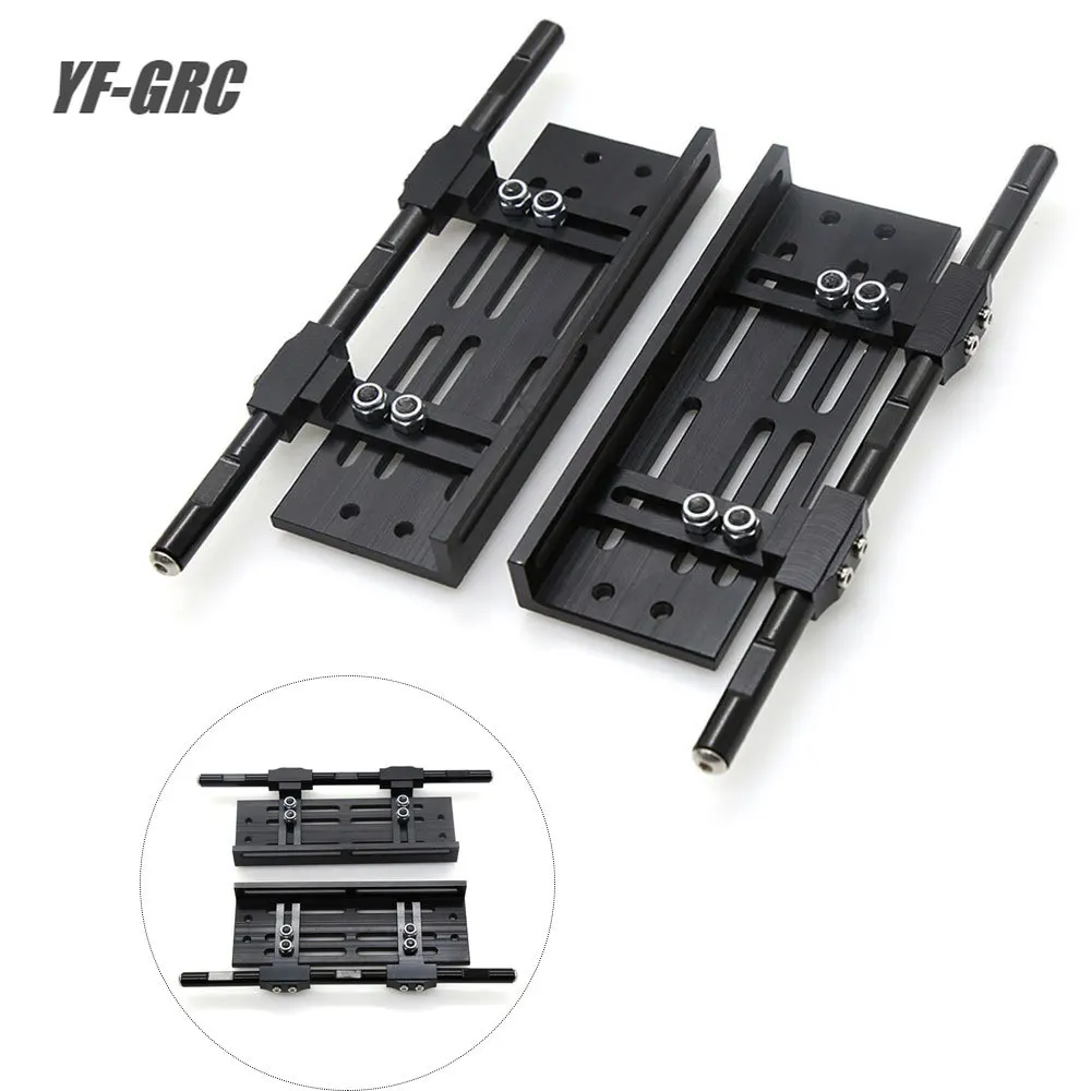 

1/10 RC Crawler 2Pcs Metal Rock Sliders Adjustable Pedal Side Step Board for Axial SCX10 D90 TRX4 Capra AXI03007 Upgrade Parts