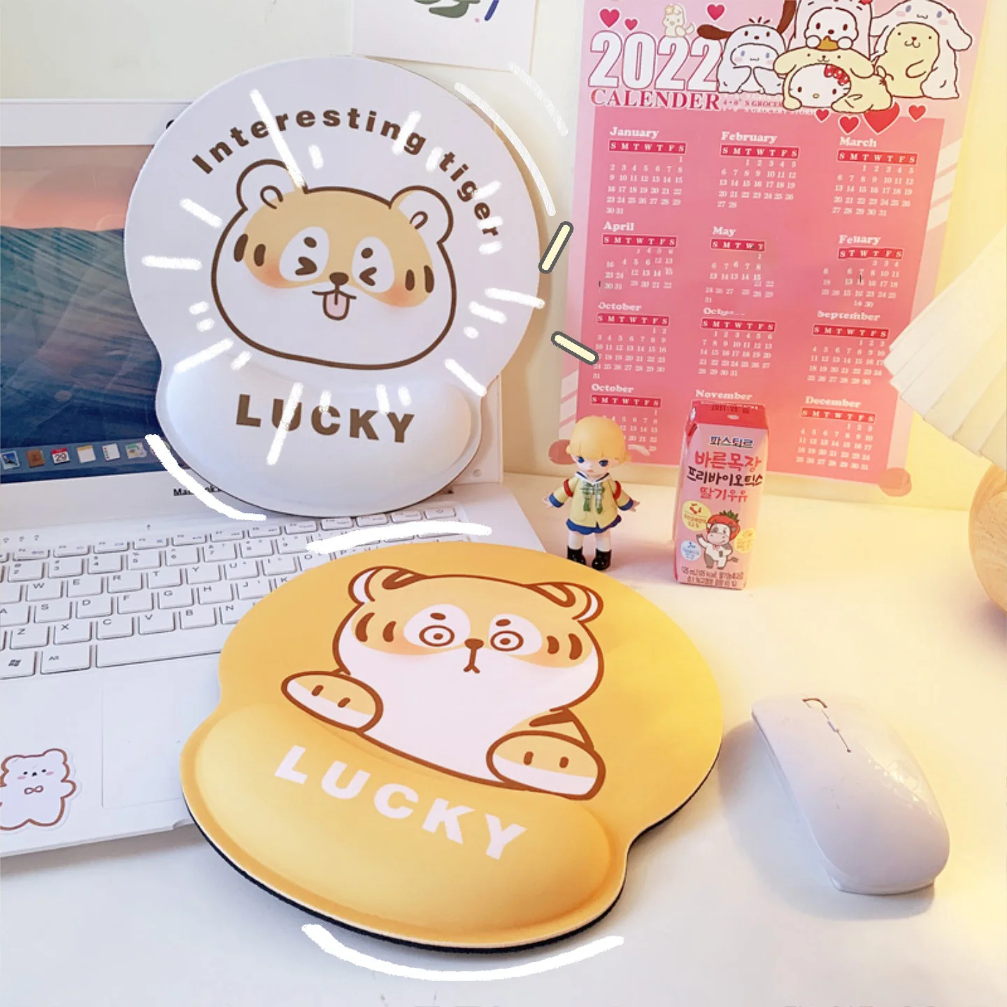 

Mouse Pad Creative Cartoon Tiger Wrist Guard Silicone Keyboard Hand Support 3D Antiskid Wrist Mouse Mat School Supplies