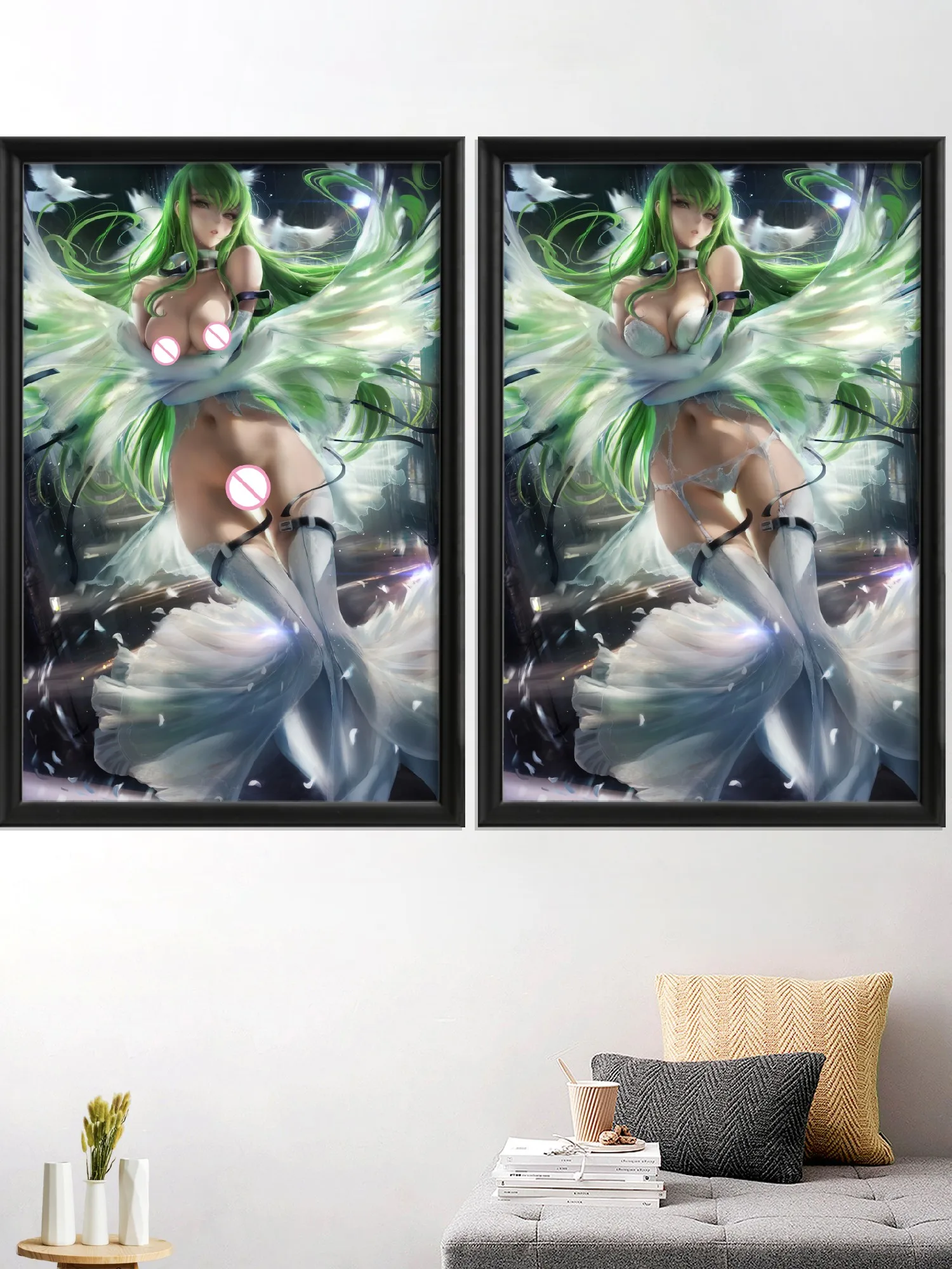 

Код Geass Kallen C.C. Kawaii Code Geass Аниме Сексуальная обнаженная девушка мультфильм арт-постер картина домашний декор на заказ шелковая стена