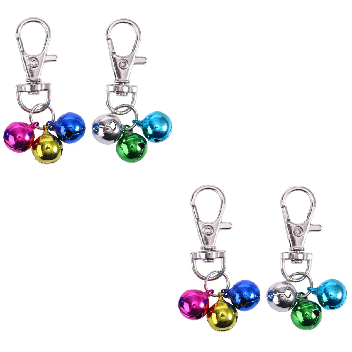 

4 /pack Portative Assorted Color Copper Small Mini Bells for Puppy Decoration