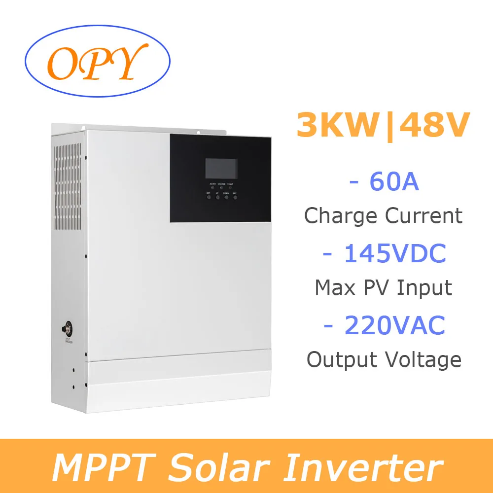 

3000Va 5000W Solar Inverter 48V 230Vac 110Vac 50Hz/60Hz Hybrid Inverter Pure Sine Wave Mppt Battery Charger Inversor