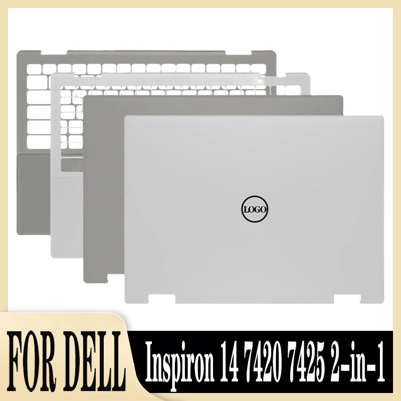 

NEW Original For DELL Inspiron 14 7420 7425 2-in-1 Laptops Case LCD Back Cover Palmrest Top Case 06XT2D 0RC2VX Silver Gray