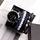 Men Watch Gift Box 6 Pieces/Set Fashion Men's Sport Quartz Watches for Leather Strap Male Vintage Braided Multi-layer Bracelets Other Image