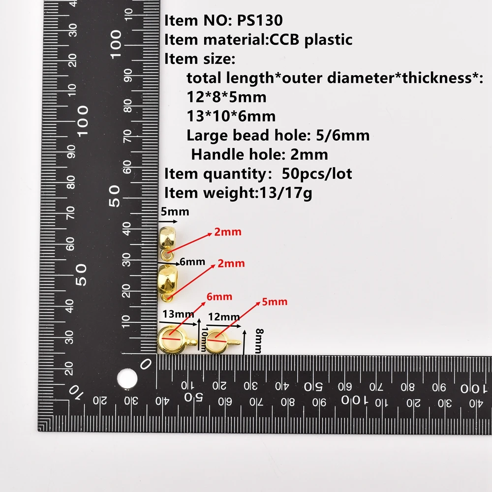 50Pcs/Lot 8 10mm Pendant Clasps Hooks Big Hole Bead Connector For Bracelet Charms Diy Jewelry Making Supplies Accessories - купить по