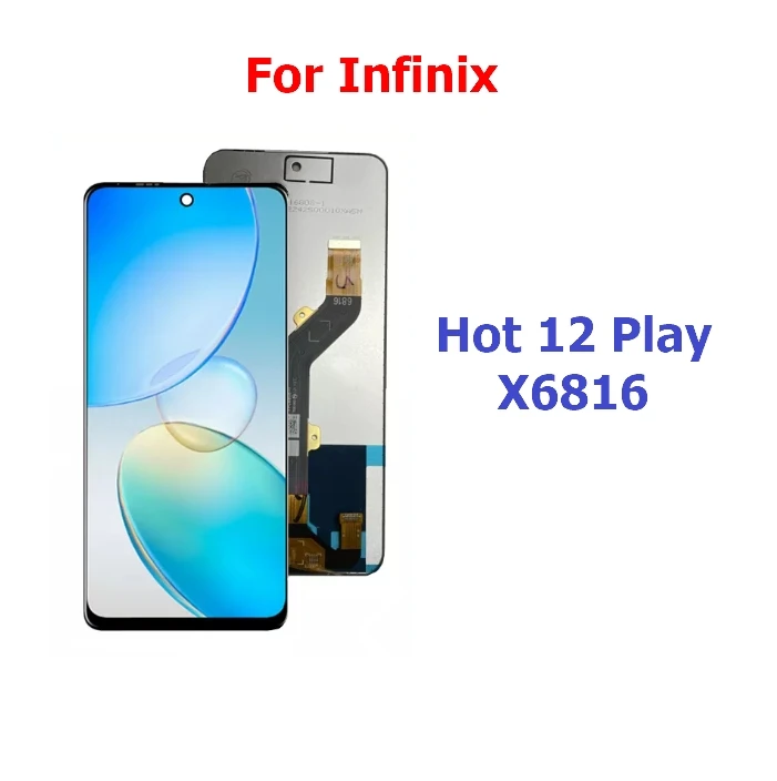 

ЖК-дисплей 6,82 дюйма для Infinix Hot 12 Play X6816 /x6816B/X6816C/X6817/X6819, сенсорный экран, дигитайзер, панель в сборе