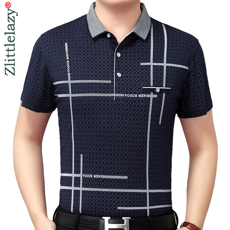 

Summer Polo Shirt Men Short Sleeve Polos Shirts Argyle Slim Fit Mens Pol Clothes Dress Bodybuilding Streetwear Poloshirt 5078
