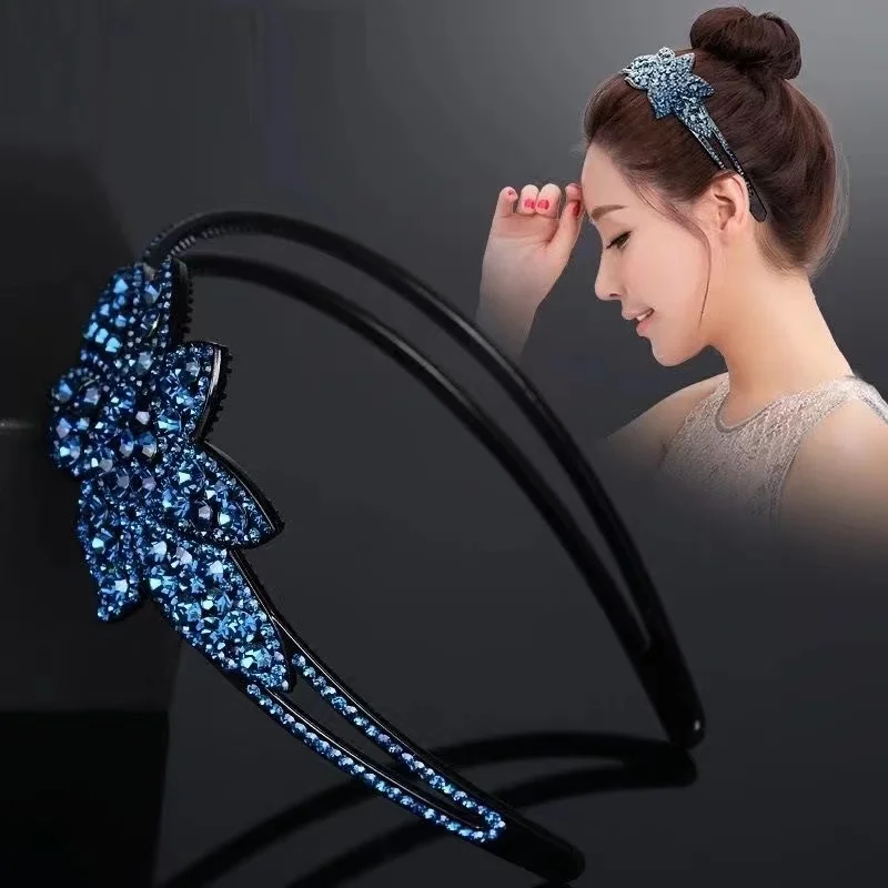 

Ins Non-slip Winding Rhinestone Headband Hairbands For Women Crystal Hairband Hair Band Flower Hair Accessories For Girl