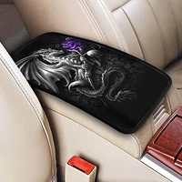 center console armrest cover pad dragon with rose universal fit stylish car armrest cover comfort washable car accessories