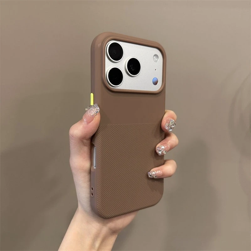 Фото Матовый чехол для iPhone 15 16 17 Pro Max Air с магнитным креплением, приятный на ощупь, оригинальный цвет, защитный фланелевый дизайн на задней крышке (Coque) №5