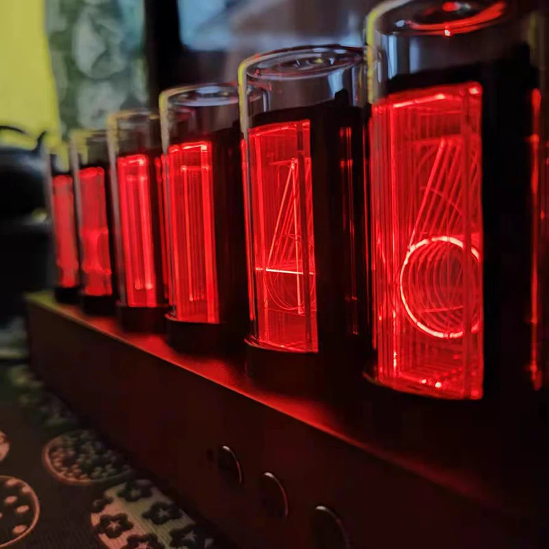 Роскошные цифровые часы светящаяся трубка RGB-подсветка настольные креативные