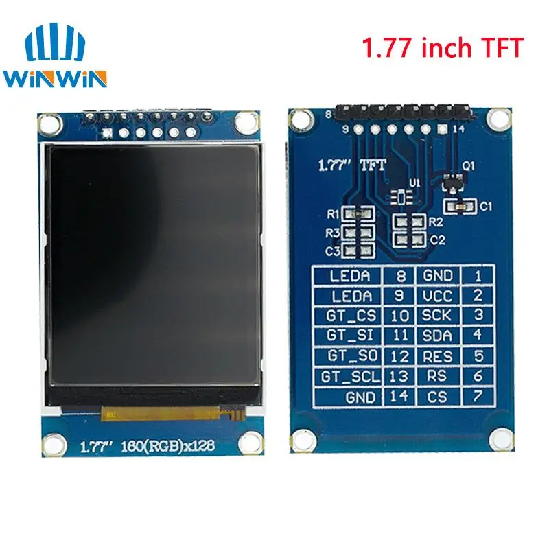 TFT-дисплей 0 96/1 3/1 44/1 77/1 8/2 4/2 8 дюймов IPS 7P SPI HD 65K TFT полноцветный ЖК-модуль ST7735 Привод