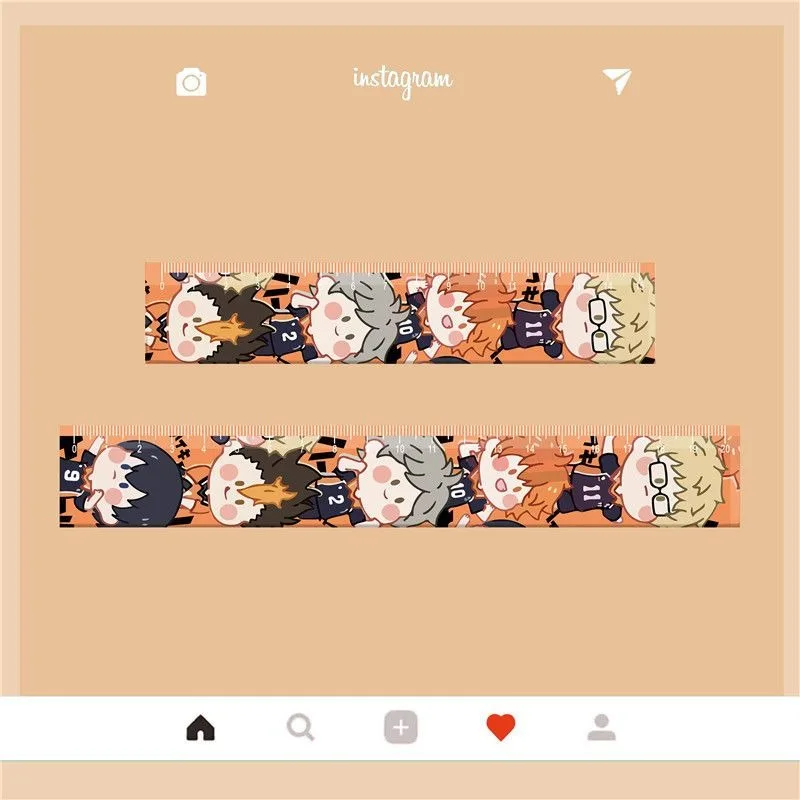 

Haikyuu Straight Ruler Kei Tsukishima Printing Kawaii School Supplies Shoyo Hinata Drafting Supplies Sugawara Koushi Stationery