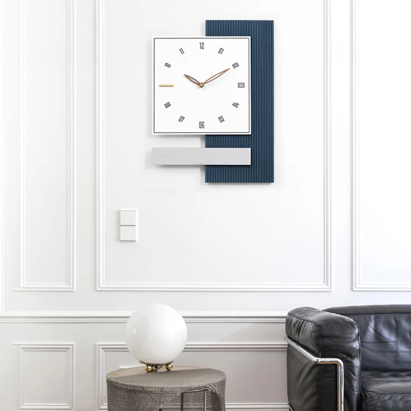 

Modern New Design Wall Clock Free Shiping Nordic Mechanism Wall Clock Large Unusual Wood Decor Reloj De Pared Home Decor