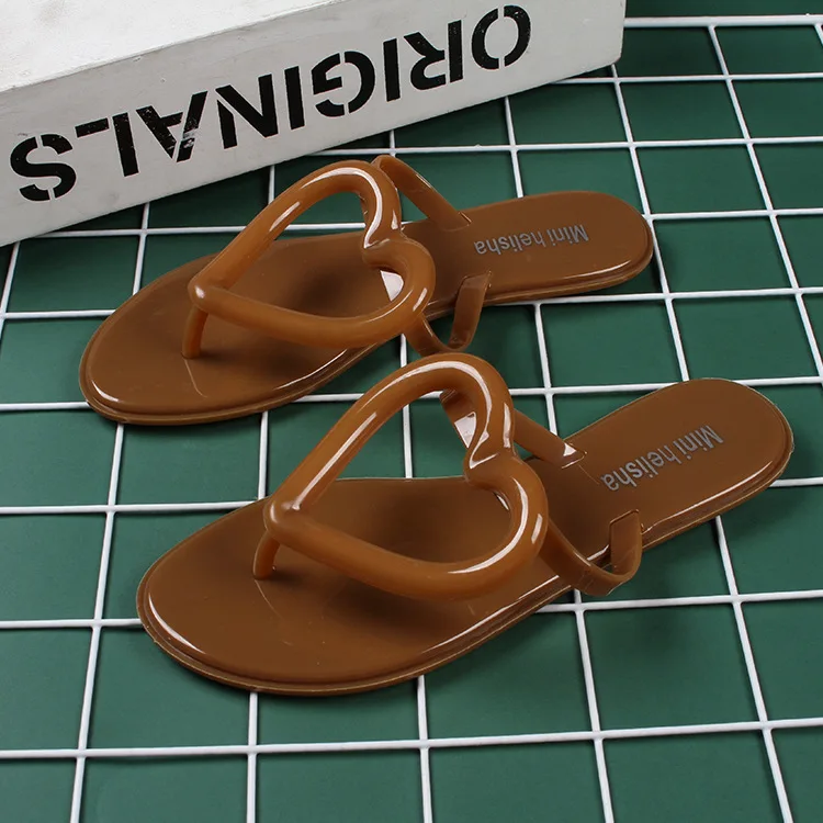 Women Summer Slippers Heart Shape Flat Shoes Solid Ladies Slides Beach Sandals Zapatos Mujer Comfortable Fashion Flip Flops 2022