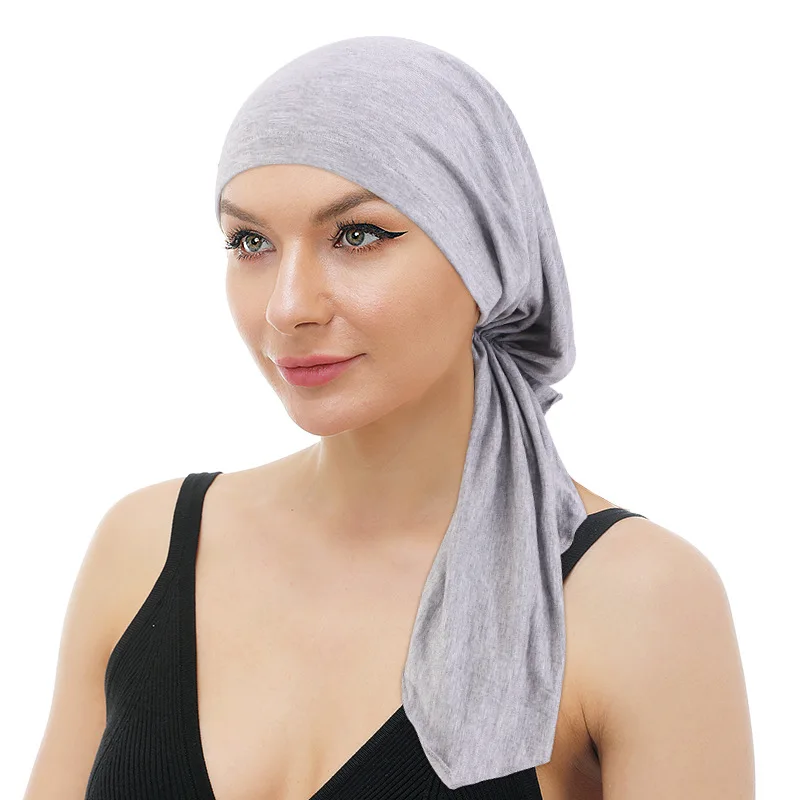 

Soft Modal Women Shower Cap Female Night Sleep Cap Cotton Solid Hair Bonnet Hat Twist Head Cover Turban Headscarf