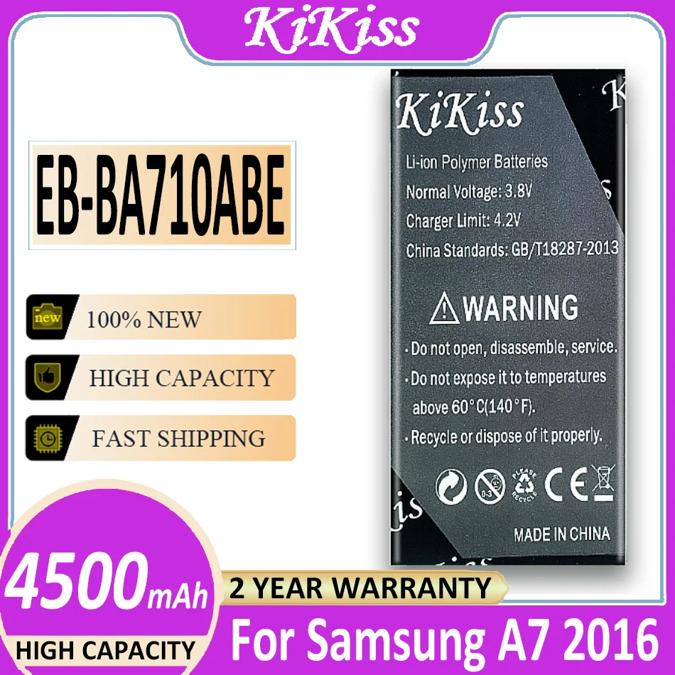 

Battery for Samsung GALAXY A7 2016 Battery A7110 A7109 A710 A710F EB-BA710ABE 4500mAh Full Capacity Batteria + Tracking Number