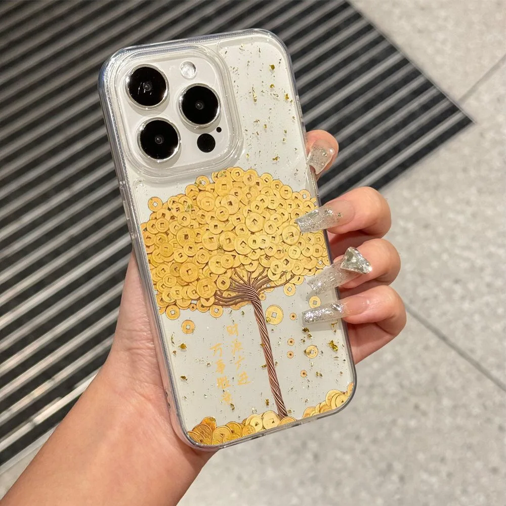 SEIRASSIM дерево богатства деньги мягкий чехол для телефона iphone 16 pro max 15 plus 14 13 11 12