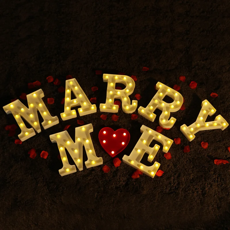 

Party Night Lights Letter LED Lights Luminous Number Lamp Night Light Decoration Maison Home Wedding Bedroom Anniversaire Lamp