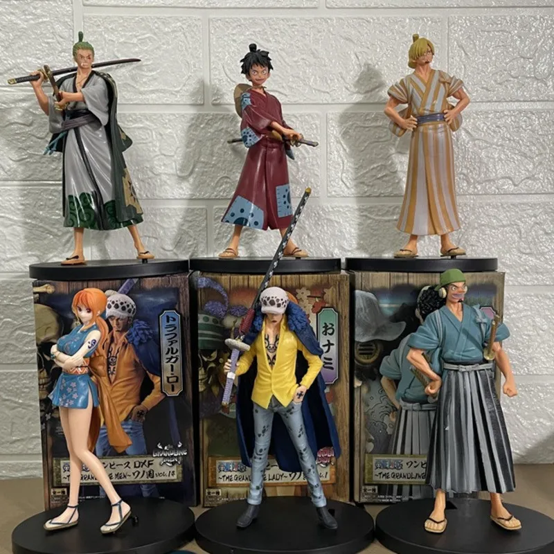 

Anime One Pieceed Figurine Land Of Wano Country Law Luffy Zoro Usopp Nami Sanji Figure Collection Model Toy Birthday Gift To Kid