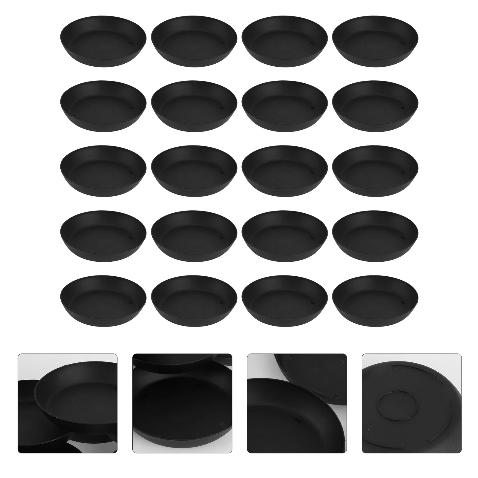 

Tray Saucer Pot Pots Flower Trays Saucers Drip Plantergardensucculentresin Roundblackvegetable Caddies Drainage Pallet