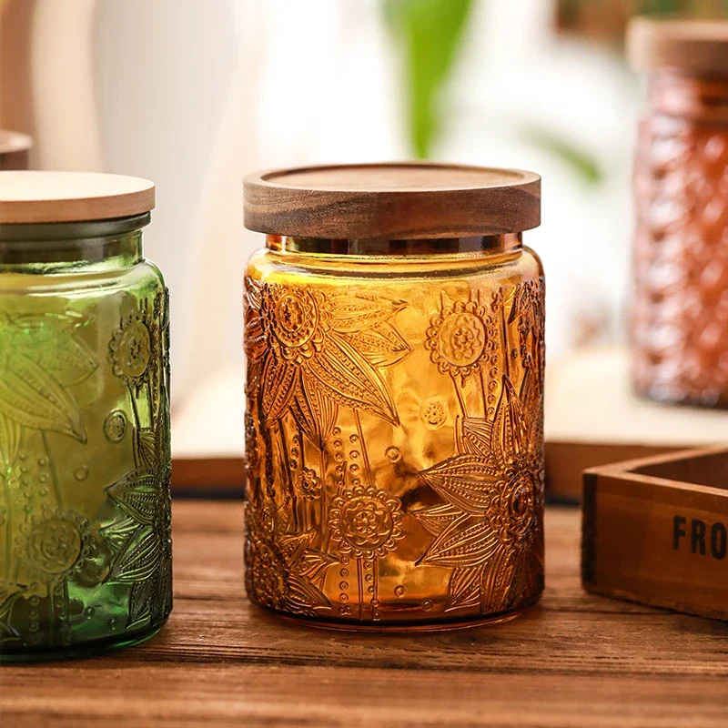 Герметичная стеклянная бутылка банка для хранения пищевых продуктов кухонная
