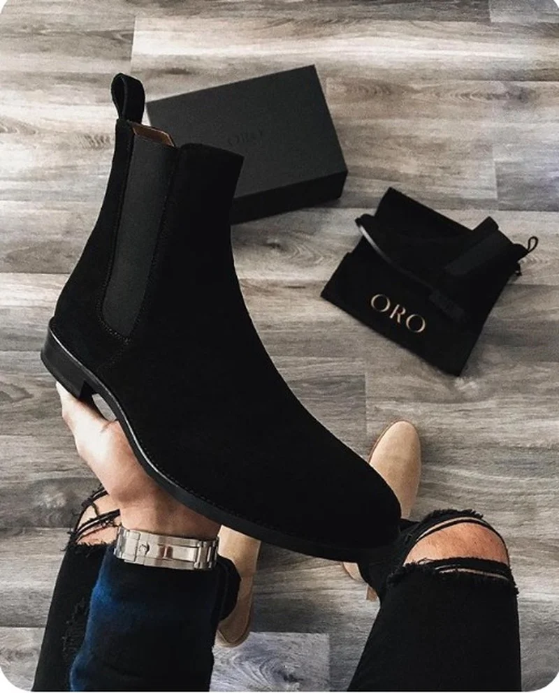 

Men's Shoes New for 2020 High Quality Men Ankle Boot Male Vinage Classic Dress Chelsea Winter Boot Size Shoes 38-48 HA099