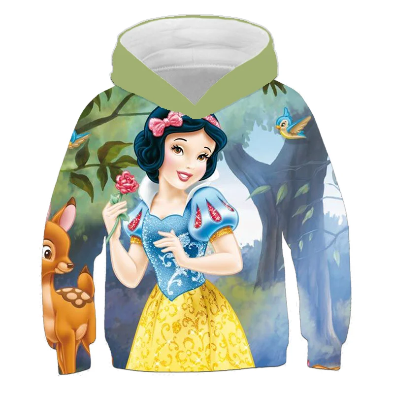 

Disney Snow White Children's Hoodie Cartoon Animation Baby Clothing 4-14 Years Old Boys and Girls Universal Sports Sweater