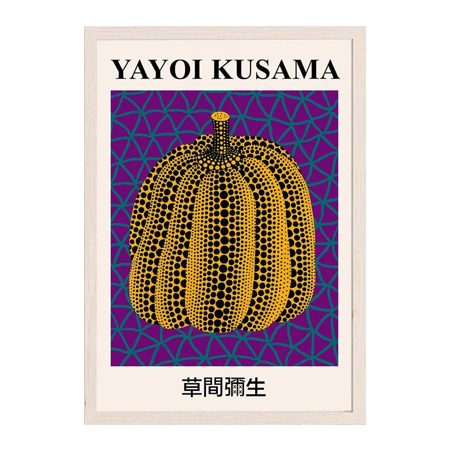Абстрактная картина Yayoi Kusama на холсте