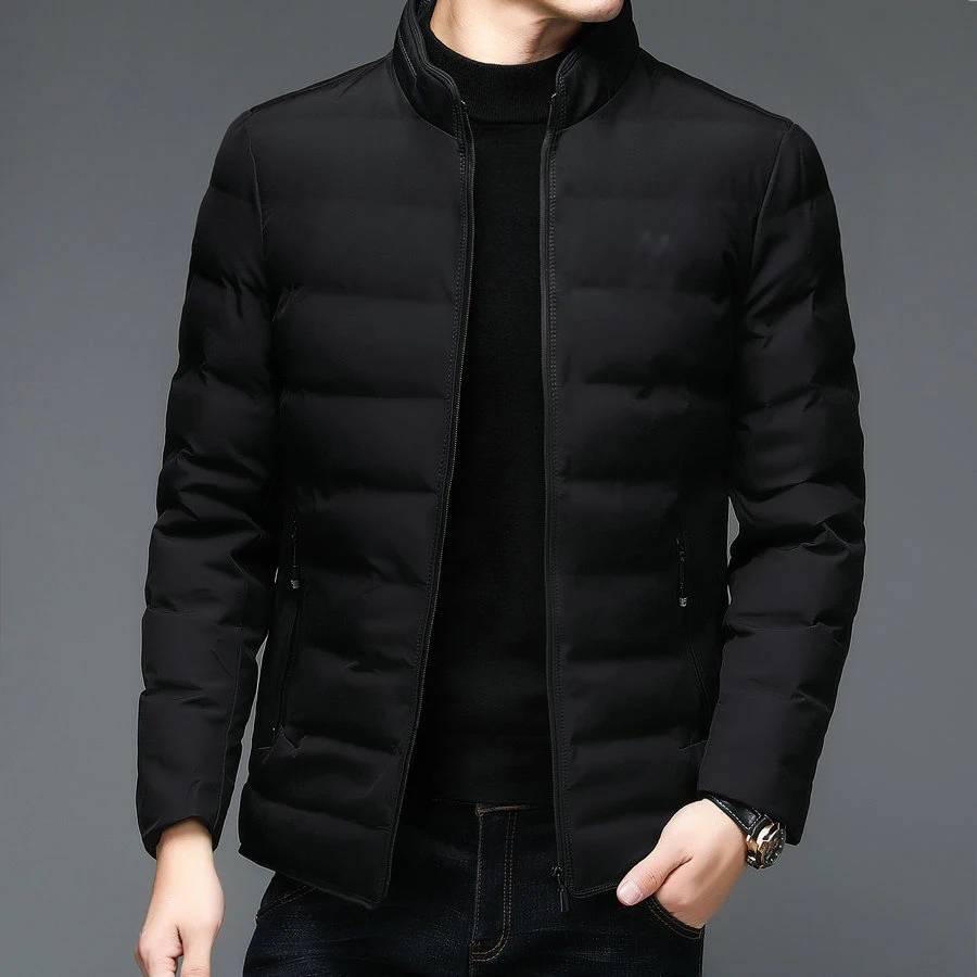 Winter Men Thermal Puffer Basic Coats Black Navy Blue Red Thick Warm Puff Jackets Male Casual Quilted Leisure Outerwear Oufits