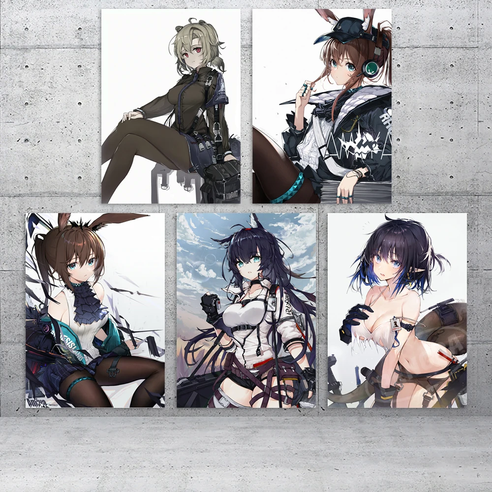 

Canvas Game Wall Arknights Artwork Nian HD Prints Amiya Poster Goldenglow Home Decoration Painting For Bedroom Pictures No Frame