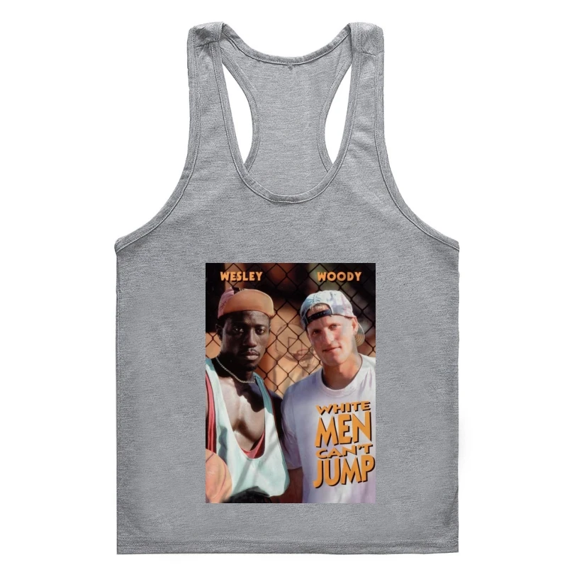 

Белая мужская постер с фильмом «Can Jump» 90-х классная баскетбольная майка BBMT507 унисекс белая майка для спортзала футболка для мужчин